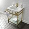 Kingston Brass VPB24187W17 24-Inch Ceramic Console Sink (1-Hole), White/Brushed Brass VPB24187W17 - alternate 3